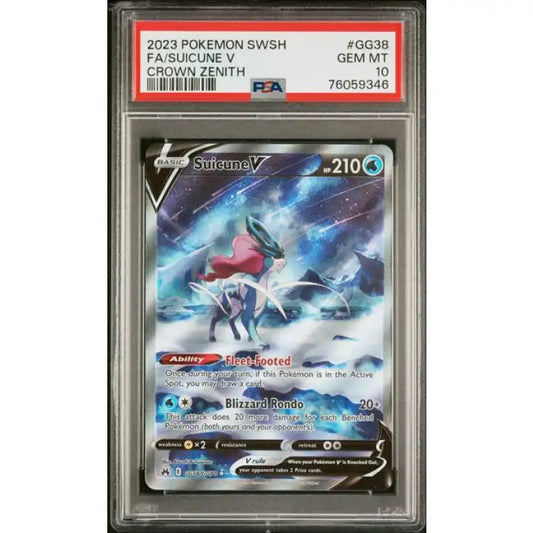 Pokemon Crown Zenith: Suicune V #GG38 - PSA 10, Gem Mint - ADLR Poké-Shop