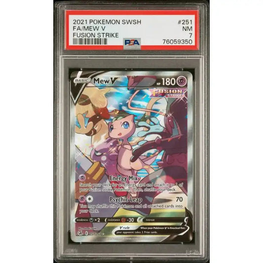 Pokemon Fusion Strike: Mew V #251 - PSA 7, Near Mint - ADLR Poké-Shop