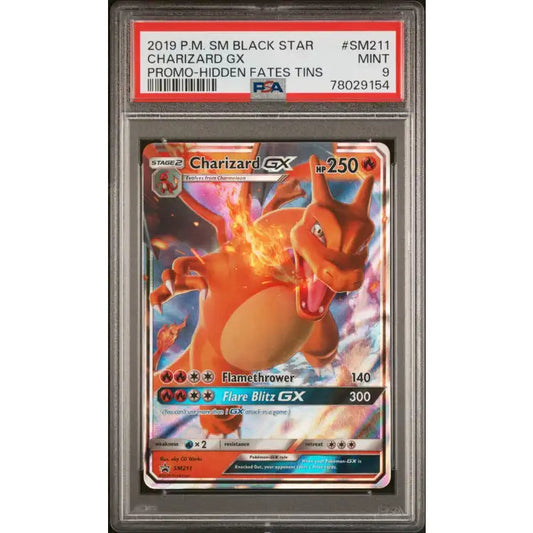 Pokemon Hidden Fates: Charizard #SM211, 2019 - PSA 9, Mint - ADLR Poké-Shop