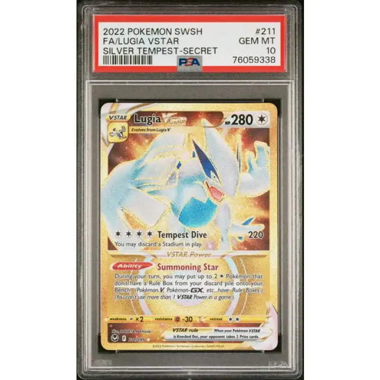 Pokemon Lugia popular Vstar Gold PSA 19