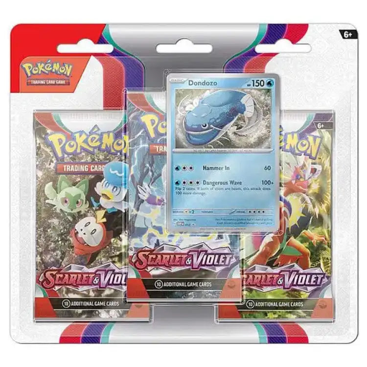 Pokémon TCG: Scarlet & Violet - 3-Pack Blister - Dondozo Samlekort Pokémon