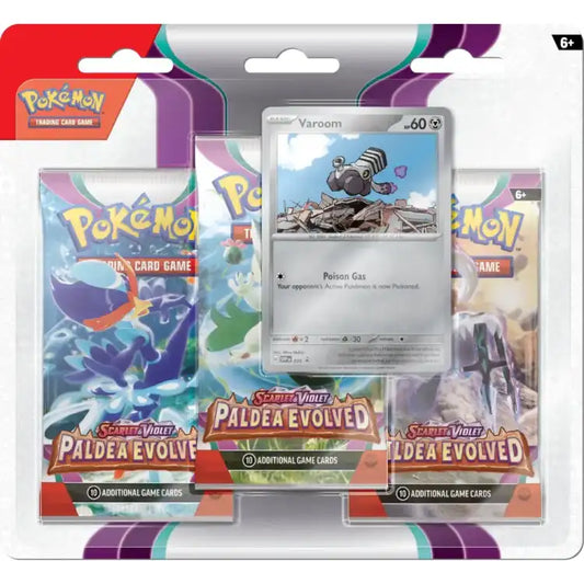 Pokémon TCG: Scarlet & Violet Paldea Evolved - 3-Pack Blister - Varoom Samlekort Pokémon