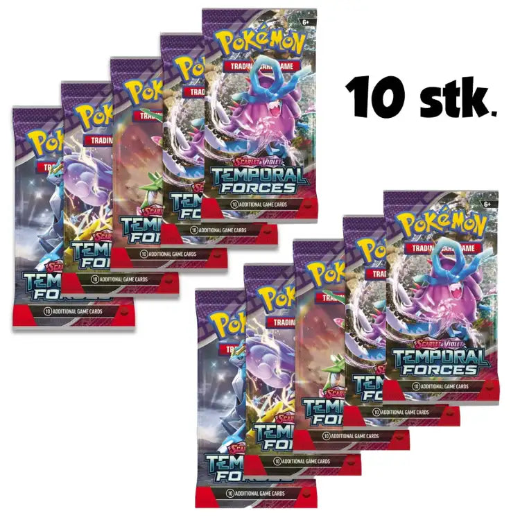 Pokémon TCG: Scarlet & Violet: Temporal Forces - Booster Pack Bundle (10 stk.) - ADLR Poké-Shop
