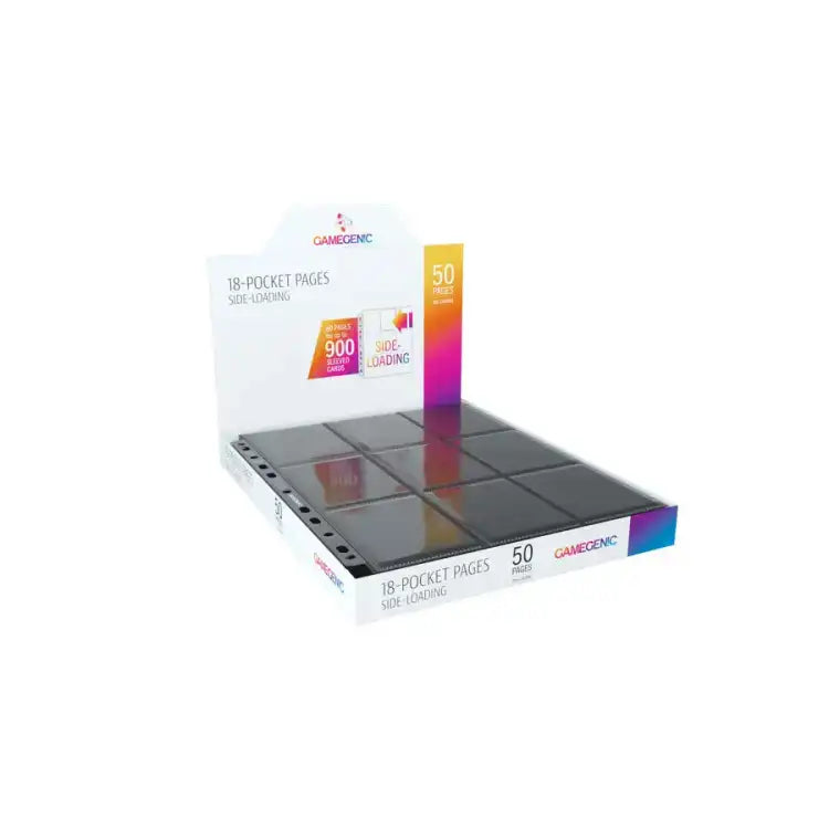 Side-loading 18-Pocket Pages (Sort) (50 stk. mappelommer) Mappelommer Gamegenic