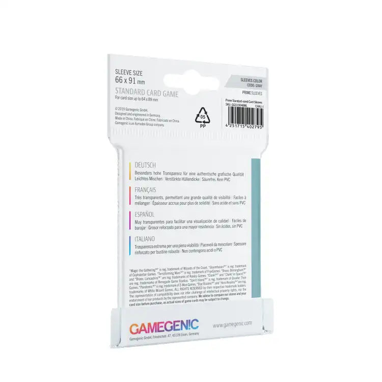 Gamegenic: Prime Sleeves (Klar) 50 stk