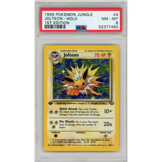 Pokemon Jungle: 1st Edition Jolteon #4 1999 - PSA 8 Mint