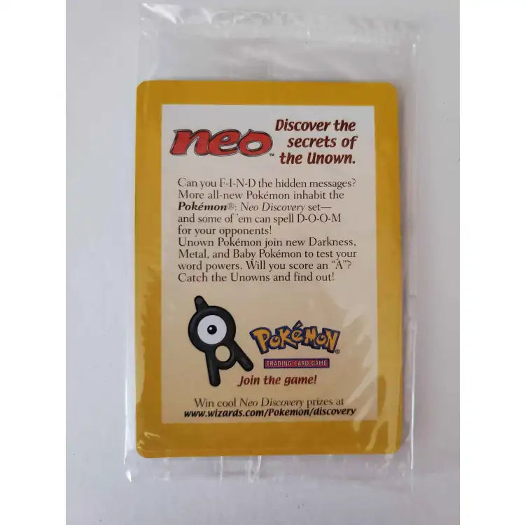 Pokemon Neo: Reverse Holo Entei #34 2001 Sealed promo