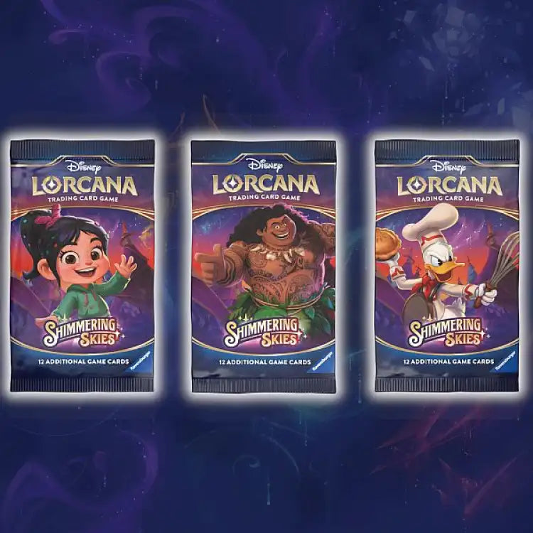 Disney Lorcana TCG: Set 5 - Shimmering Skies - 3 stk. Booster Packs (Artwork Set) - ADLR Poké-Shop