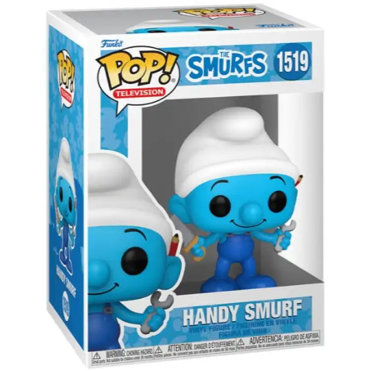 Funko POP! - The Smurfs: Handy Smurf (Altmuligsmølf) #1519 - ADLR Poké-Shop