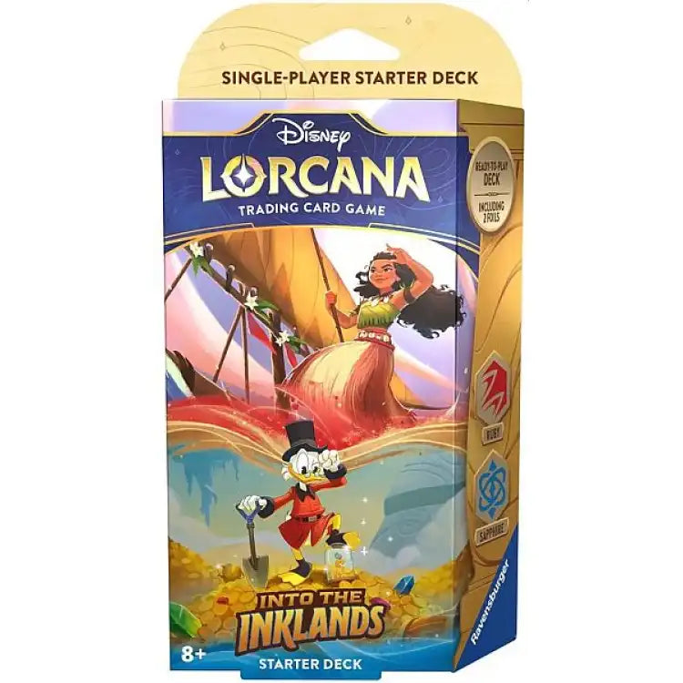 Lorcana TCG: Set 3 - Into the Inklands - Starter Deck: Ruby/Sapphire (Moana & Scrooge McDuck) - ADLR Poké-Shop