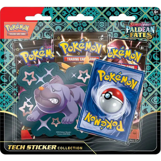 Pokemon S&V: Paldean Fates, Tech Sticker Collection Blister (Maschiff) - ADLR Poké-Shop