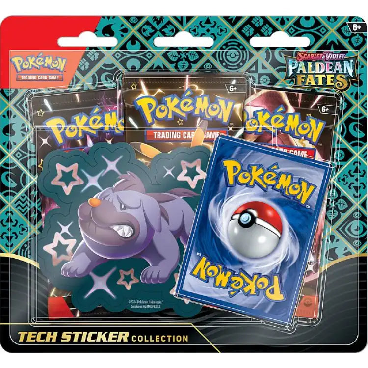 Pokemon S&V: Paldean Fates, Tech Sticker Collection Blister (Maschiff) - ADLR Poké-Shop