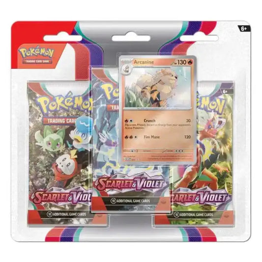 Pokémon TCG: Scarlet & Violet - 3-Pack Blister - Arcanine Samlekort Pokémon 