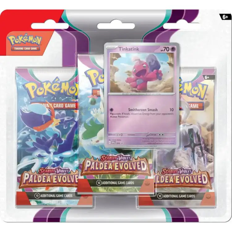 Pokémon TCG: Scarlet & Violet Paldea Evolved - 3-Pack Blister - Tinkatink Samlekort Pokémon 