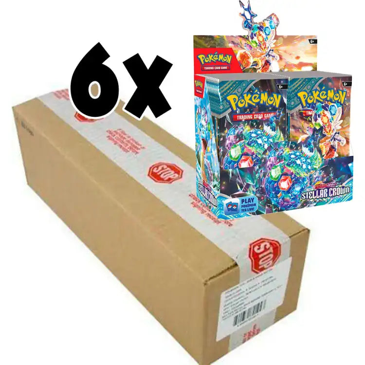 Pokémon TCG: Scarlet & Violet: Stellar Crown - 6 stk. Booster Box (Sealed Case) - ADLR Poké-Shop