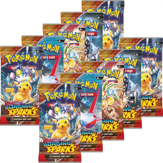 Pokémon TCG: Scarlet & Violet: Surging Sparks - 10 stk. Booster Packs - ADLR Poké-Shop