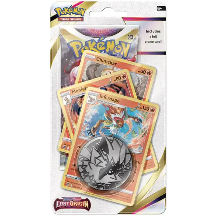 Pokémon: Sword & Shield Lost Origin Premium Checklane Blister - Infernape Samlekort Pokémon 