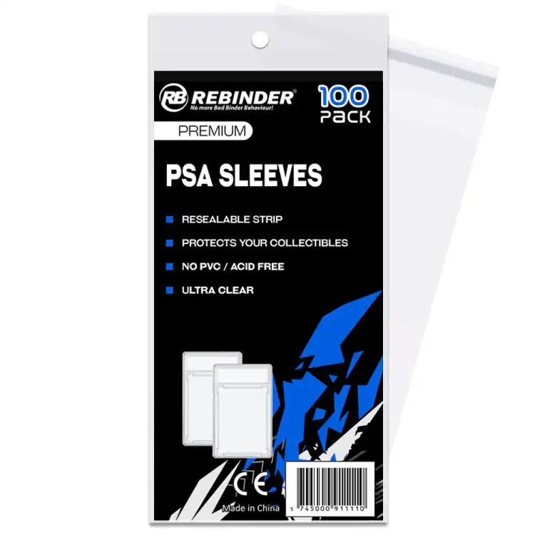 Rebinder: PSA Sleeves Resealable (100 stk.) - Kortspil –