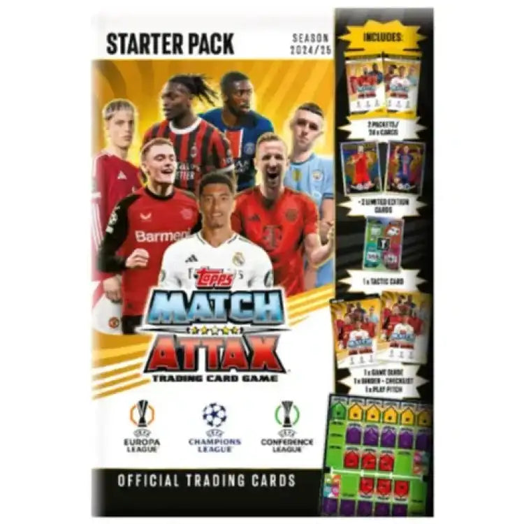 Topps: Match Attax Fodboldkort - UEFA Champions League Season 2024/25 - Starter Pack - ADLR Poké-Shop