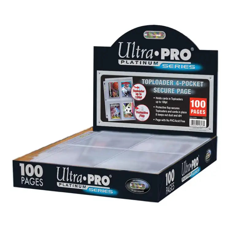 Ultra Pro: 4-Pocket Platinum Page for Toploaders - ADLR Poké-Shop