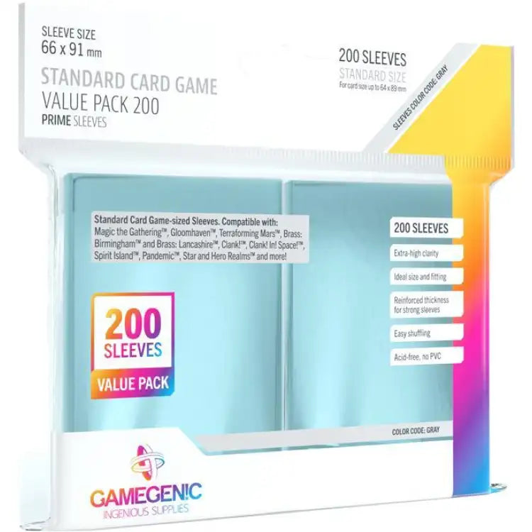 Gamegenic: Prime Sleeves (Klar) 200 stk