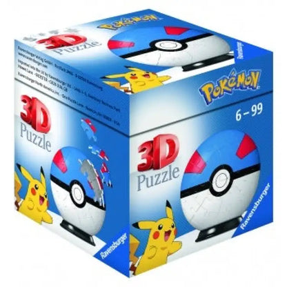 Ravensburger: Pokemon Pokéball/Hyperball/Superball Puslespil, 54 brikker - ADLR Poké-Shop
